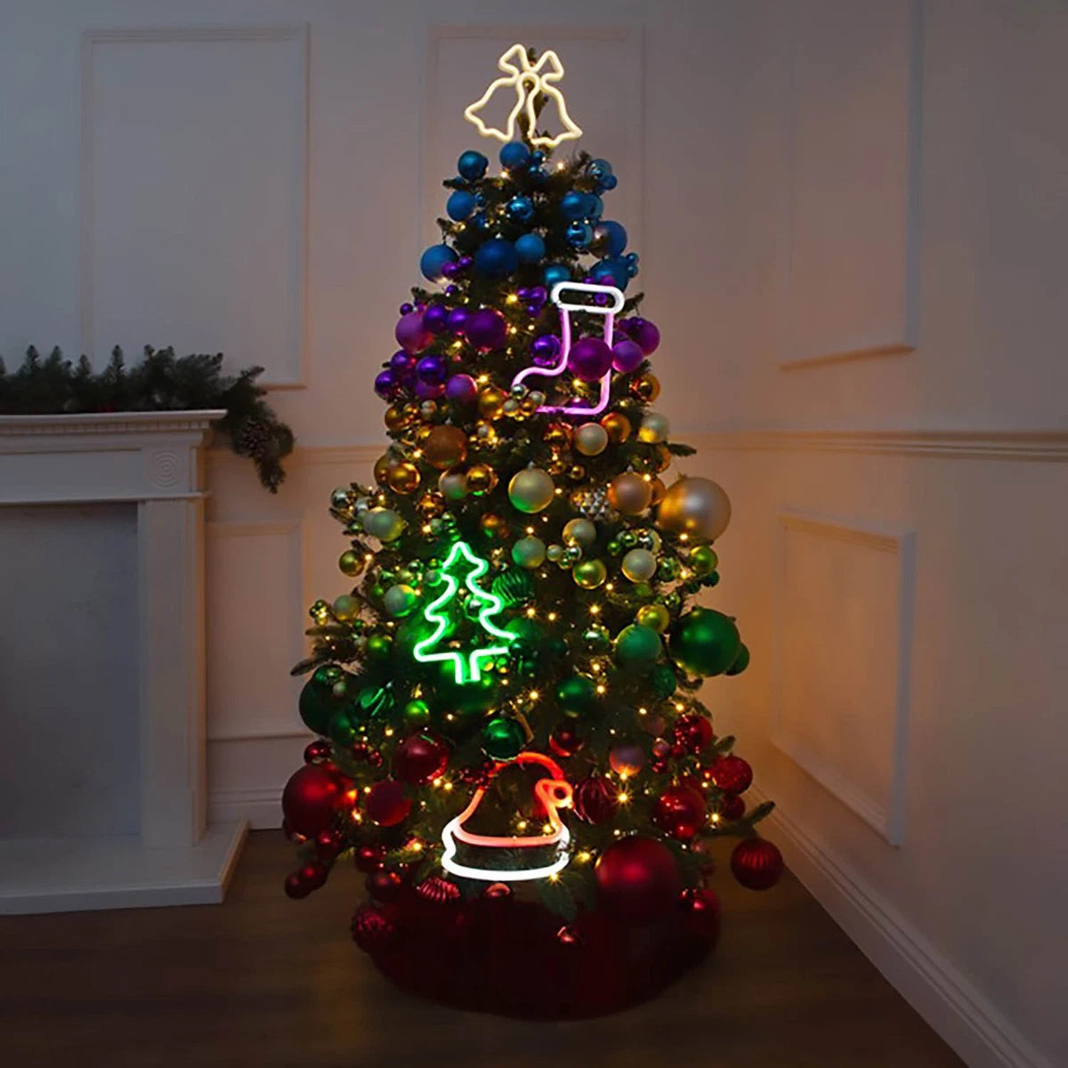 LED Neon Sign Light Wall Hanging Christmas Decoration Night Lamp Xmas Home Decor