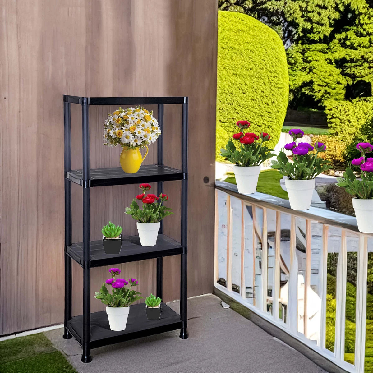 3/4/5 Tier Plastic Shelving Home Storage Unit Shelves Racking Garage Organiser