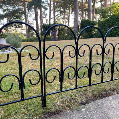 5 x Metal Garden Lawn Edging Path Flower Bed Border Fence Panels (45cm x 41cm)