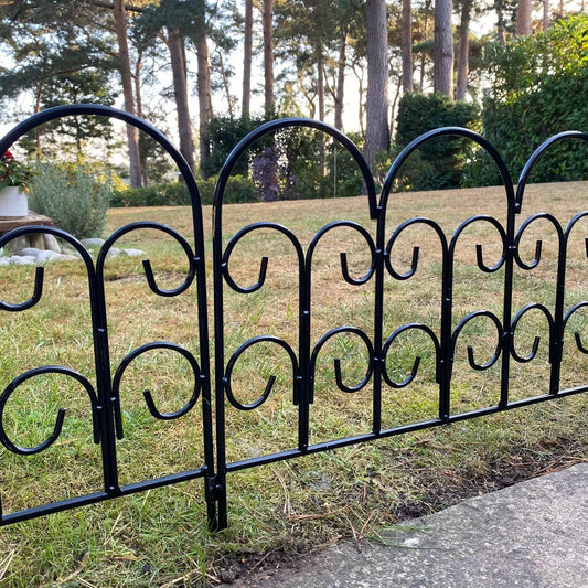 5 x Metal Garden Lawn Edging Path Flower Bed Border Fence Panels (45cm x 41cm)