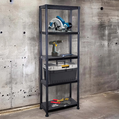 3/4/5 Tier Plastic Shelving Home Storage Unit Shelves Racking Garage Organiser