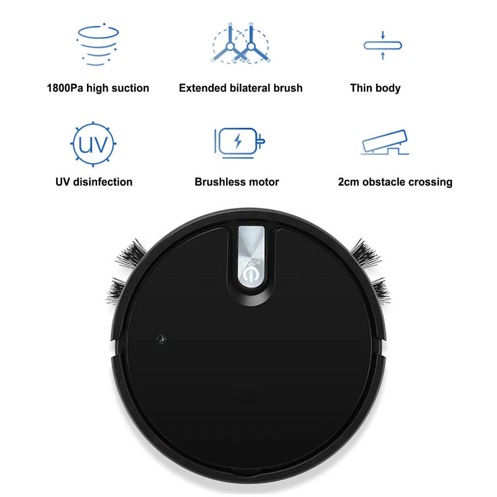 Smart Robot Vacuum Cleaner Automatic Sweeper Floor Carpet Clean Rechargeable UK