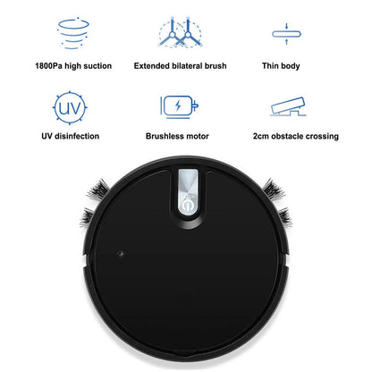 Smart Robot Vacuum Cleaner Automatic Sweeper Floor Carpet Clean Rechargeable UK