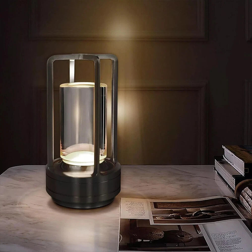 Modern LED Table Lamp USB Rechargeable Lamp Dimmable Bar Night Light CordlessP