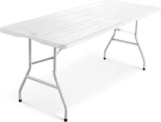 6ft Folding Table–Portable, Waterproof and Sturdy for Indoor Outdoor use