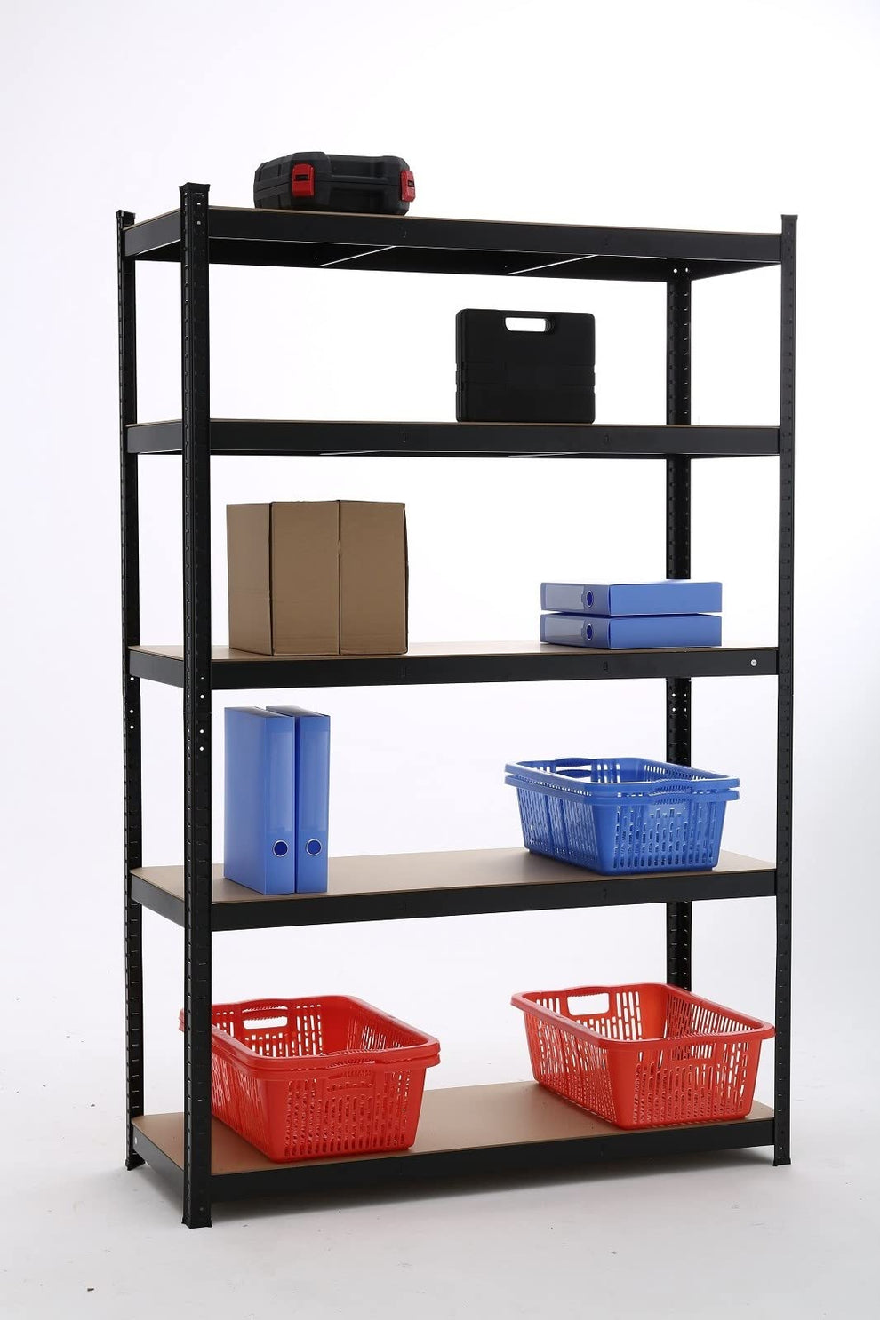 Warehouse 5 Tier Racking Shelf Heavy Duty Steel Garage Shelving Unit Garden Shed Shelving, 2 sizes