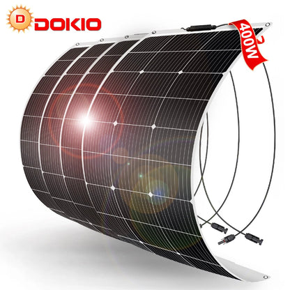 100w 200w 400w 12v flexible Mono Solar Panel Kit for Caravan/RV/Boat/Home