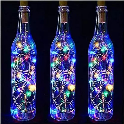 12 Pack Bottle Lights String Lights Wine Lights with Cork 2M 20 LEDs for Party
