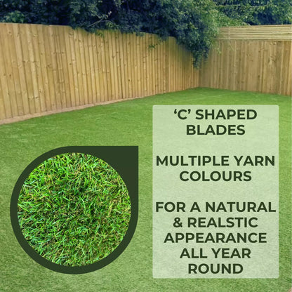 Artificial Grass Astro Turf 20mm Quality Fake Lawn 6 Widths Royalcart
