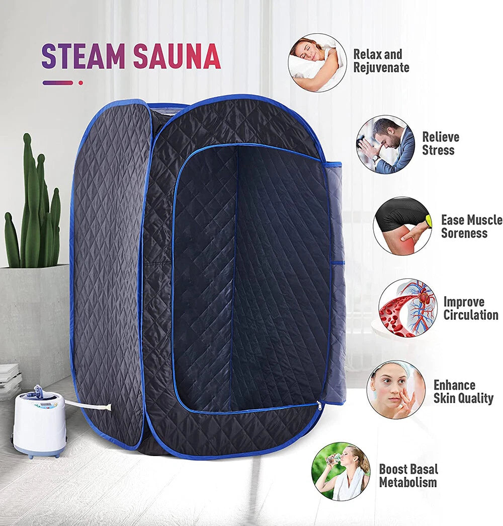 Portable Steam Sauna Spa Room Full Body Slimming Detox Therapy Tent Indoor Chair
