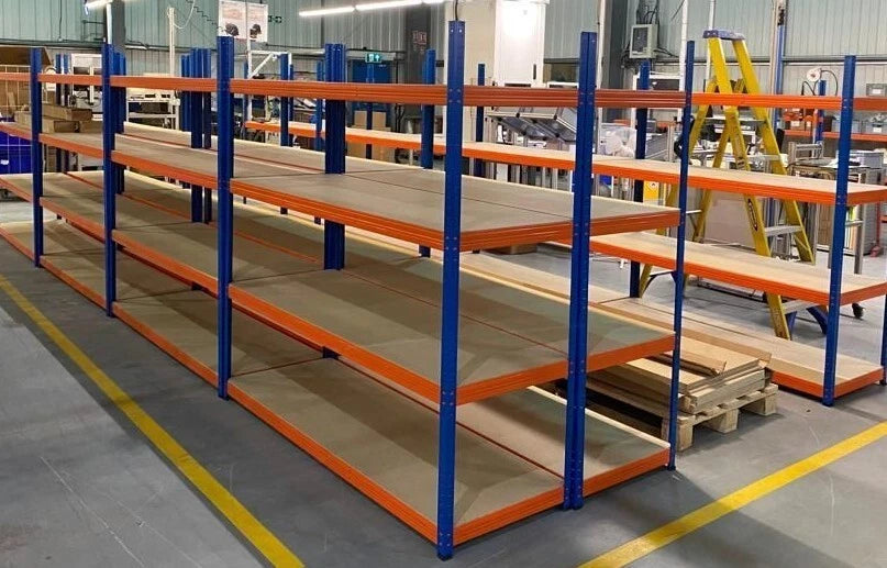 4 Tier Industrial Warehouse Racking Shelving 300kg/ Shelve Extra Heavy Duty Storage Thick Post & Shelves 150H x180L x45Wcm