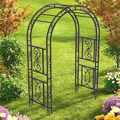 Heavy Metal Garden Arch Trellis Climbing Plants Vine Rack Outdoor Wedding Stand