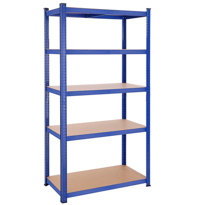 5 Tier Shelving Unit 200x100x50cm Heavy Duty Adjustable Storage Shelves
