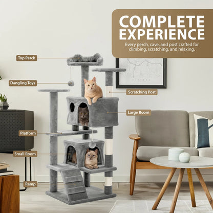 133CM LARGE CAT TREE ACTIVITY CENTRE MULTILEVEL SCRATCHING POST CLIMBING TOWER