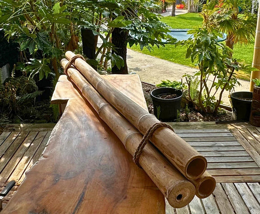 Apus Natural Bamboo Pole 4-6 cm Diameter Short Lengths - Home Garden Decoration