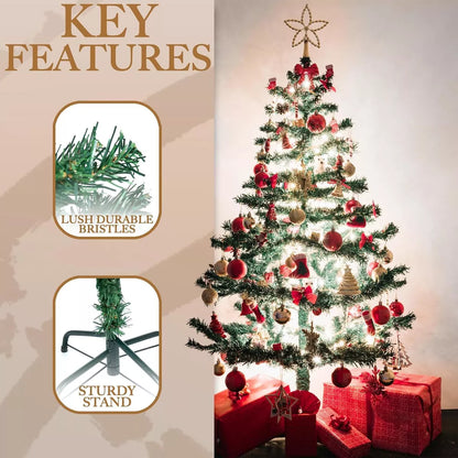 CHRISTMAS TREE WITH STAND BUSHY ARTIFICIAL XMAS TREE HOME DECOR 6ft