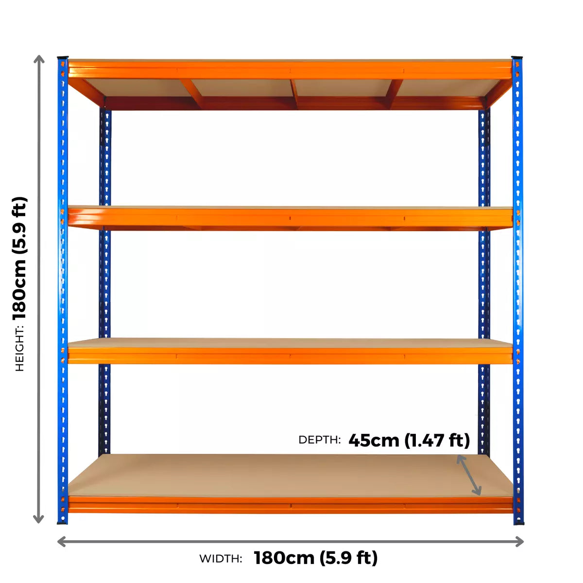 Warehouse Racking Garage Shelving Shelf 180x180x45 350kg Clearance Heavy Duty