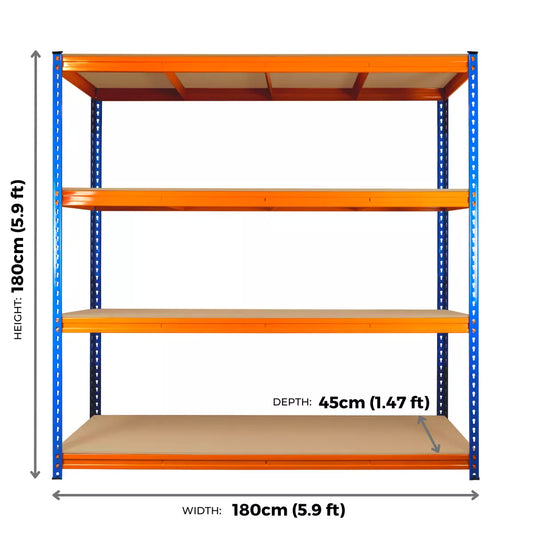 Warehouse Racking Garage Shelving Shelf 180x180x45 350kg Clearance Heavy Duty
