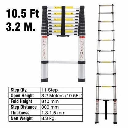 Multi-Purpose Extendable Aluminum Ladders, Folding Telescoping Ladder Extendable
