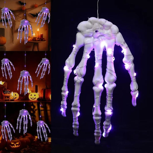 Halloween Glowing Skeleton Hand Halloween Decor For Home Horror Hanging Decor