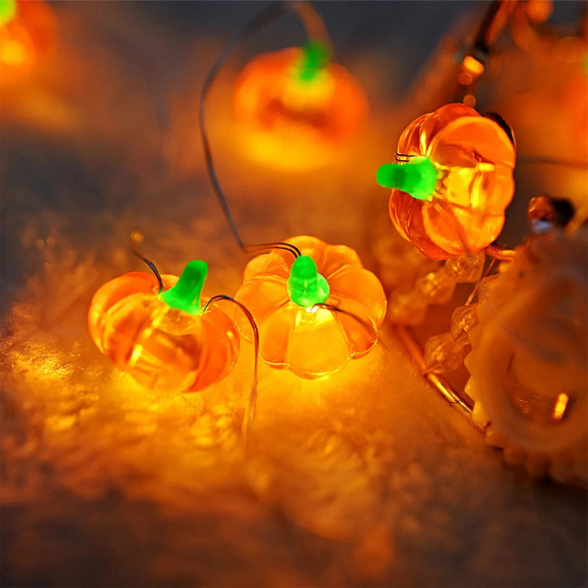 2m 20led Pumpkin LED String Lights Portable Halloween Party Decoration for Home Lantern