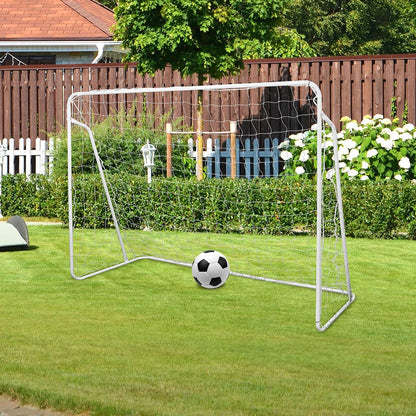 Single Football Goal Post Practice Soccer Training with Outdoo Net and Pegs 7FT x 5FT