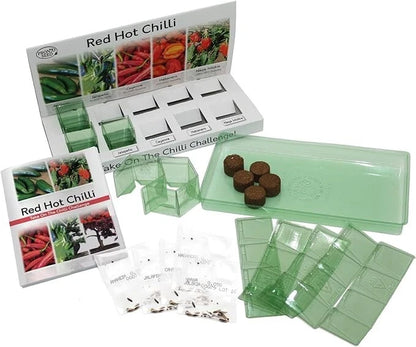 Chilli Plant Kit with 5 Seeds Varieties - Indoor Growing Set with Sustainable Pa