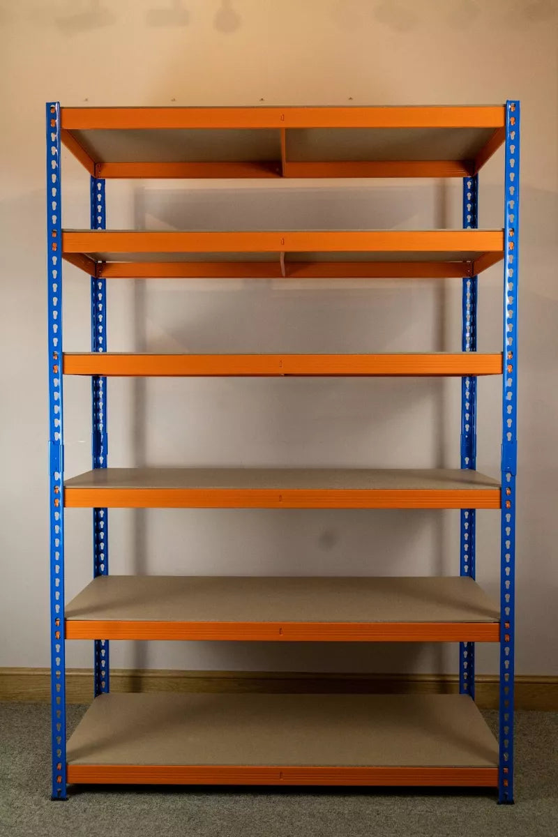Warehouse Racking 5 Tier Shelving 180x120x45 Heavy Duty 250kg Storage Garage Workshop shed