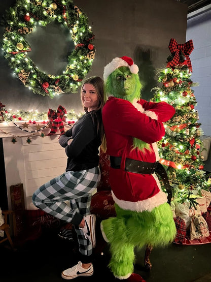 The Grinch Costume Mask Cosplay Adult Christmas Santa Suit Fancy Dress Outfit UK