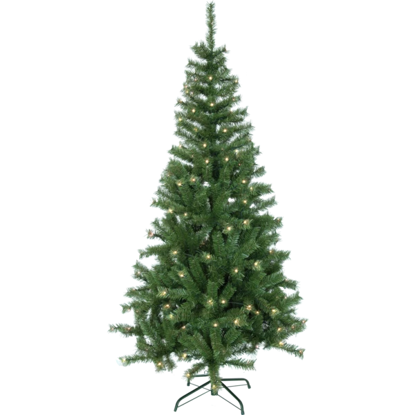 4/5/6/7ft Christmas Tree with LED Lights Bushy Tips Artificial Xmas Tree