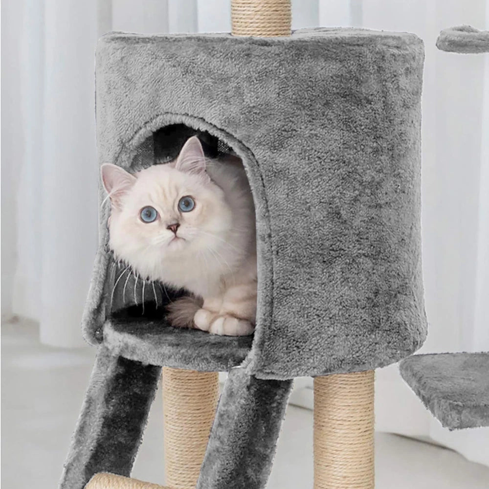 Large Cat Tree Multilevel Climbing Tower Kitten Scratching Post Activity Centre