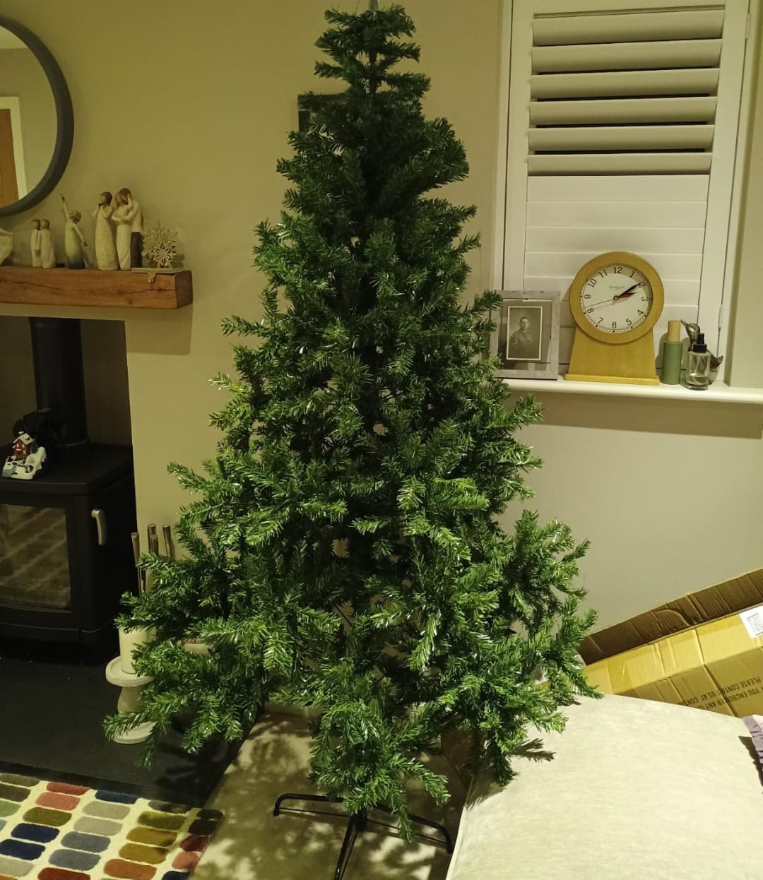 6ft Christmas Prelit Balsam Fir Christmas Tree with Warm LED Lights