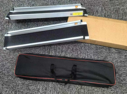 5ft (150cm) Folding Portable Wheelchair Ramp Mobility Scooter Home/Car Threshold