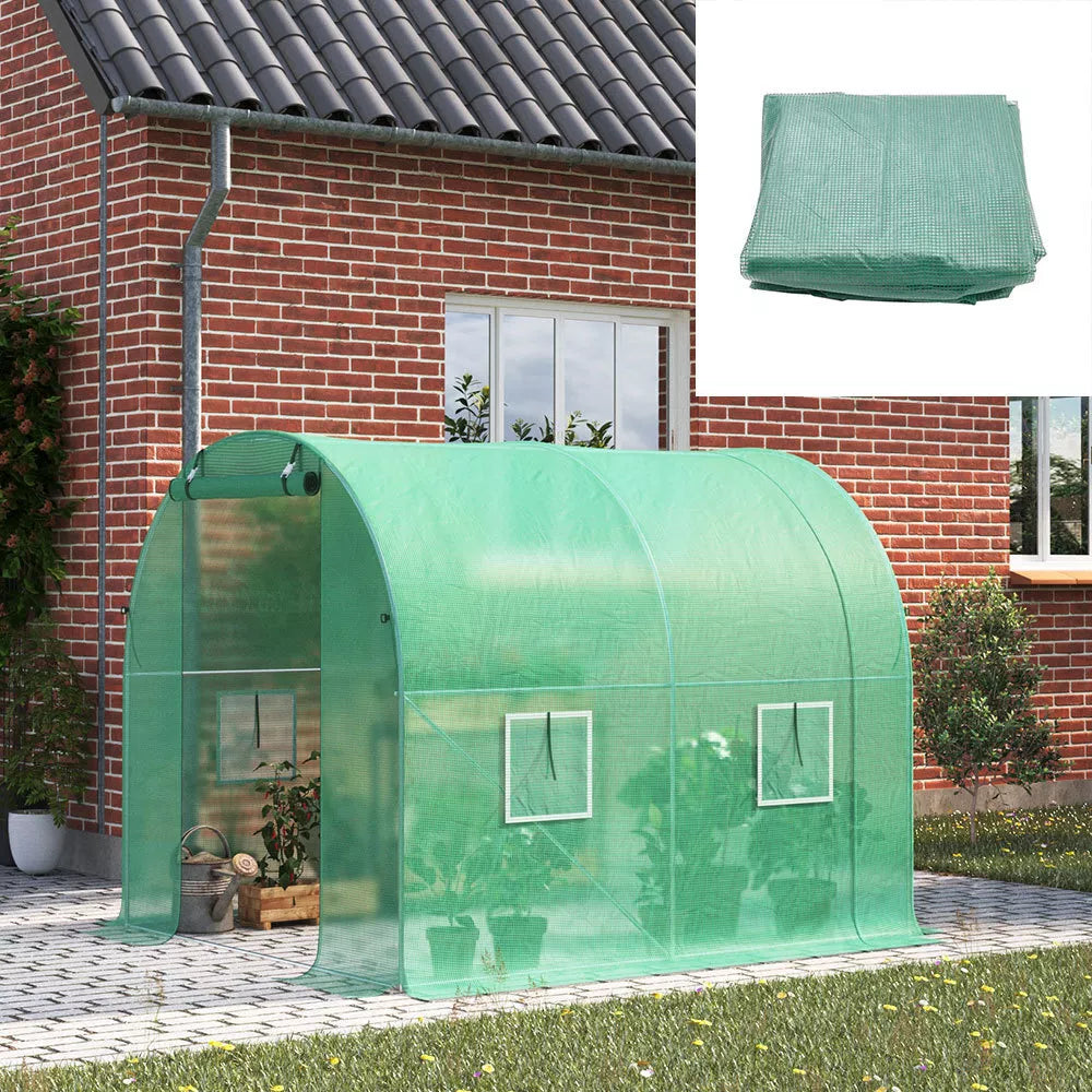 Replacement Cover Only Polytunnel Greenhouse Pollytunnel Gardening Door Windows