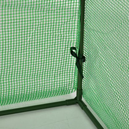 Tunnel Greenhouse Steel Frame for Garden w/ Zipper Doors