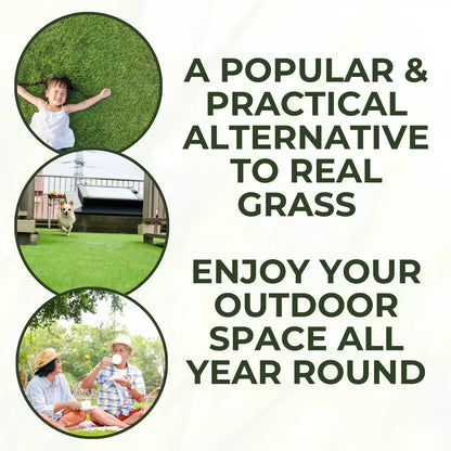 Artificial Grass Astro Turf 20mm Quality Fake Lawn 6 Widths Royalcart