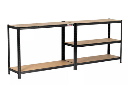 NEW Racking Boltless Garage Shelving Unit - 180x120x45cm, Black, 1000kg