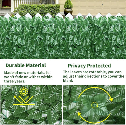 2x3m Artificial Hedge Fake Ivy Leaf Garden Fence Privacy Screening Roll Wall Panel