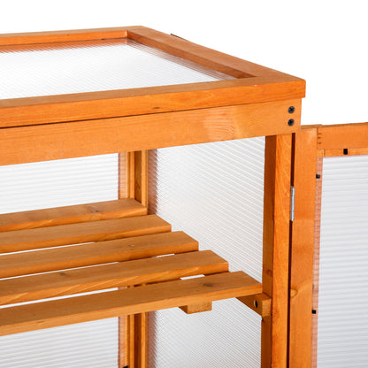 3 Tier Wooden Greenhouse Cold Frame Garden Flower Planting Box Growhouse