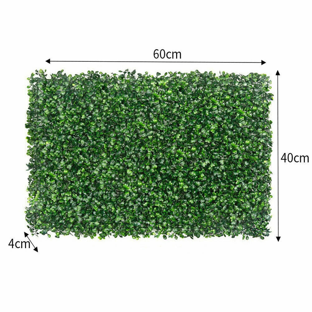 25X Artificial Plant Fence Greenery Wall Hedge Grass Mat Foliage Screen Panels UK