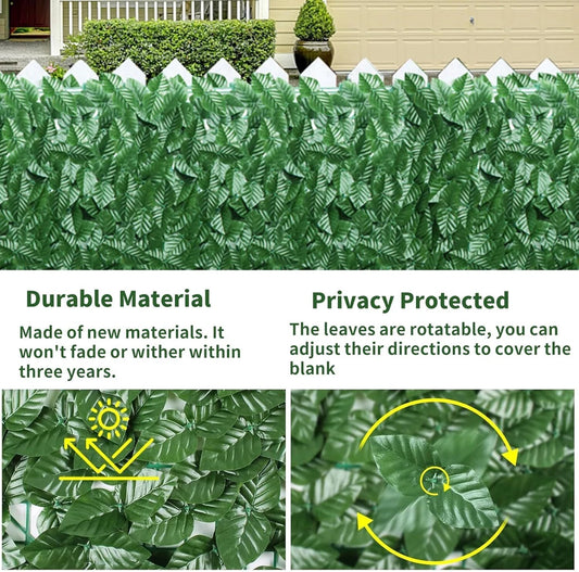 2x3m Artificial Hedge Fake Ivy Leaf Garden Fence Privacy Screening Roll Wall Panel