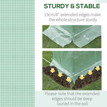 Replacement Cover Only Polytunnel Greenhouse Pollytunnel Gardening Door Windows 3x2x2m