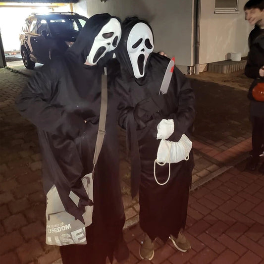 Scream Costume Scary Ghost Face Mask Halloween Adult Scary Scream Cosplay