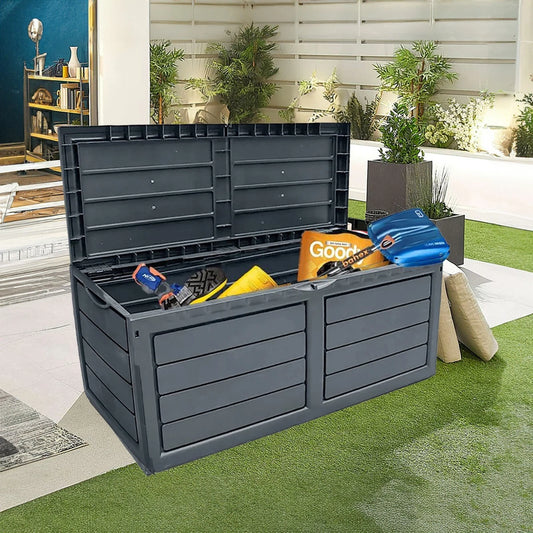 Garden 320 Litre Dark Grey Outdoor Plastic Storage Box