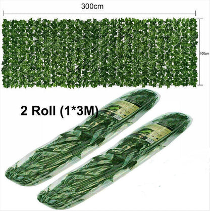 2x3m Artificial Hedge Fake Ivy Leaf Garden Fence Privacy Screening Roll Wall Panel