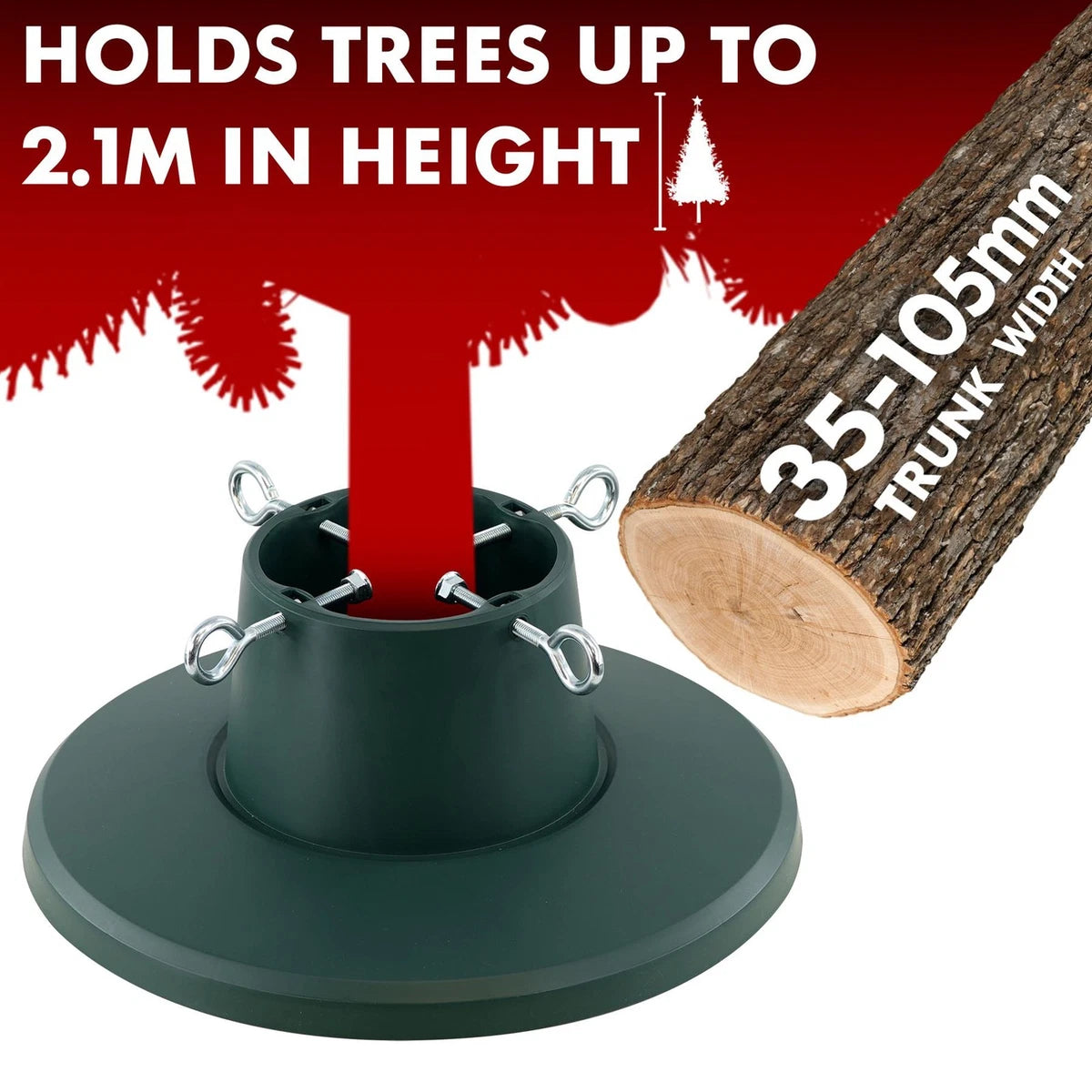Christmas Tree Stand Adjustable & Strong with Water Tank Heavy Duty 2.1m