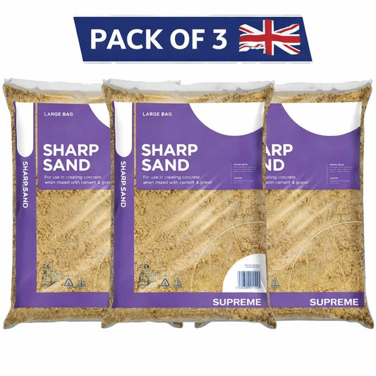 3 x Sharp Sand 25kg Major Bags – Building, Patio Base, Paving, Landscaping & Mix