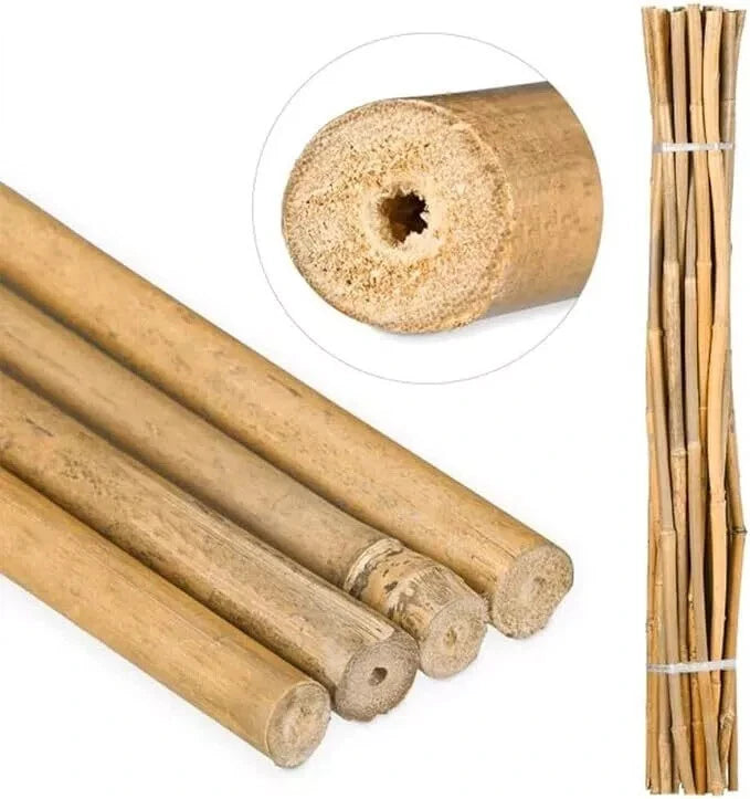 4ft x 50 Extra Large Thick Bamboo Canes Plants Supporting Pole Sticks Garden
