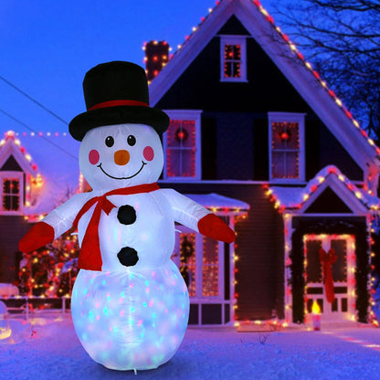 4FT Christmas Inflatable Snowman w/ LED Light Xmas Air Blown Outdoor Yard Decor