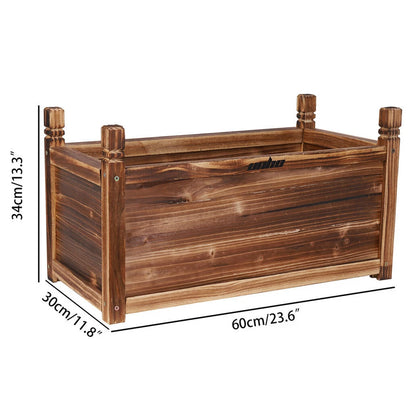 XLarge Wooden Trough Garden Planters Plant Pot Window Box Flower Basket Planting